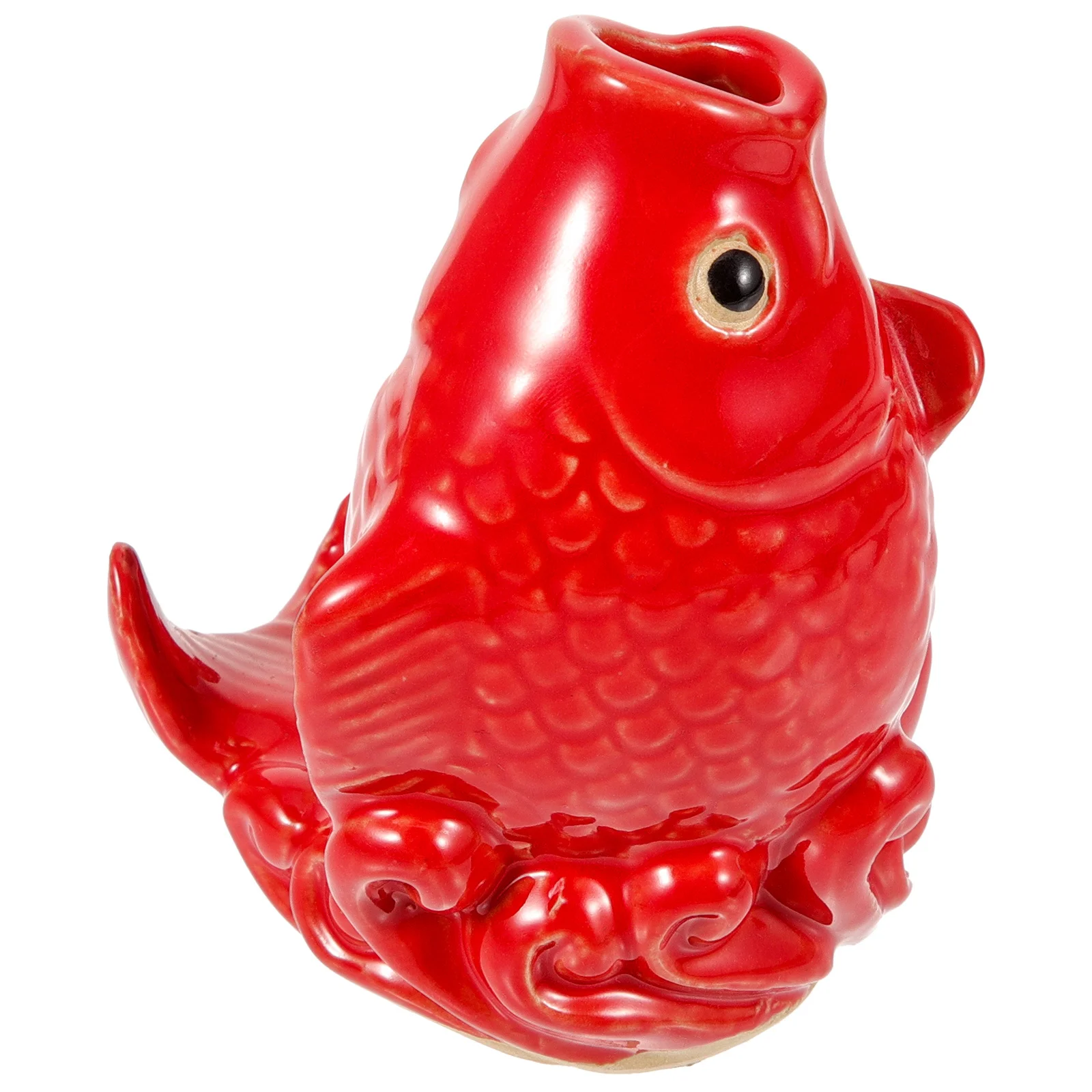 

Garden Ceramic Carp Statue Small Realistic Outdoor Yard Ornament Fountain Sprayer Sculpture Garden Decor Carp Statue