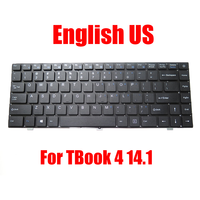 English US Laptop Keyboard For T-bao For TBook 4 14.1 Black Without Frame New