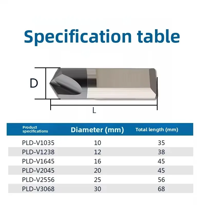 PLD Guided Centering Drill M35 High Cobalt Titanium Plated VMD Violent Drill Large Bit