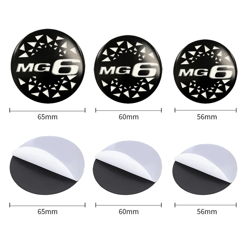 4pcs 56/60/65mm Alloy Car Styling Wheel Hub Center Stickers for MG MG6 Logo MG3 MG5 MG7 HS ZS GT HECTOR ONE Auto Decoration