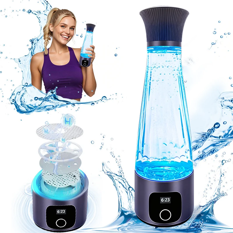 الهيدروجين القلوية شرب تصفية المياه الهيدروجين آلة المياه المؤينة زجاجة مولد الهيدروجين المحمولة المياه المؤين كوب صحي