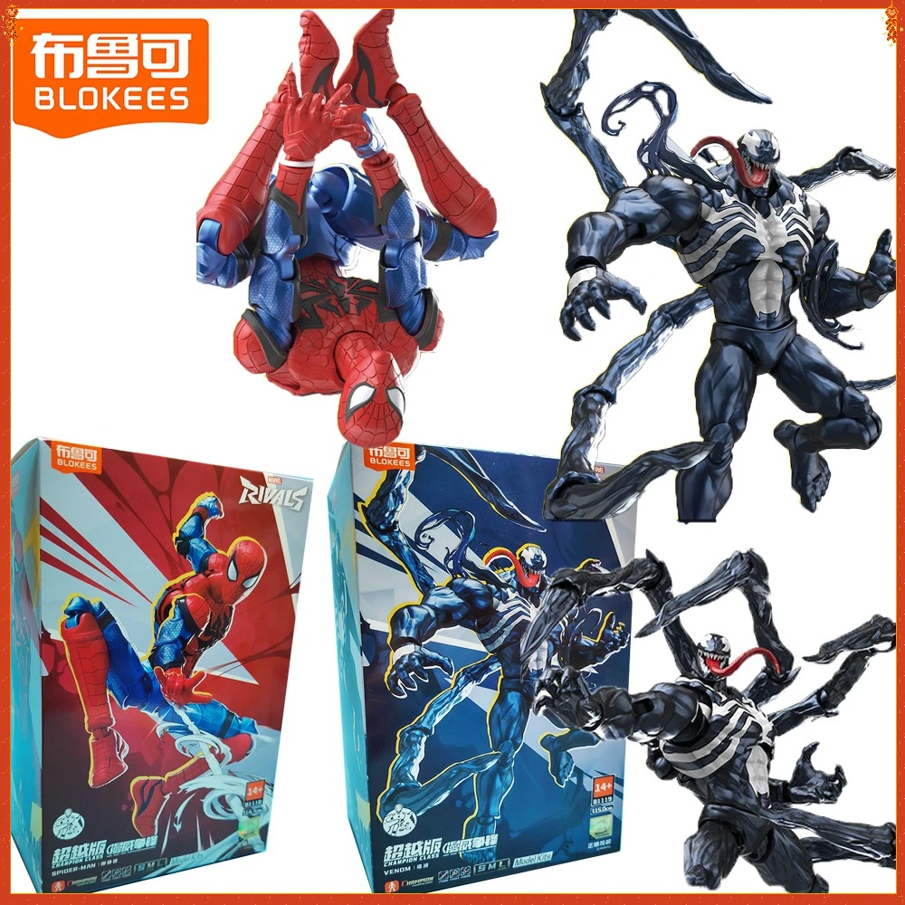 

Original BLOKEES Marvel Champion Class Venom Spider-man Action Figures High Movable Joints Collectible Model Toys Kids Gifts