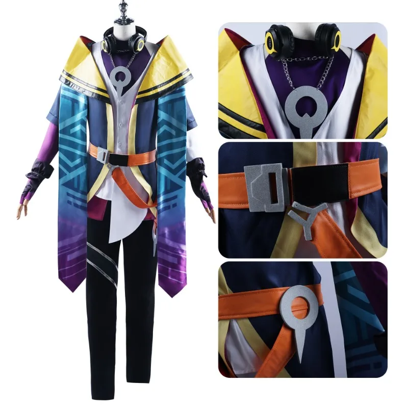 Gioco LOL HEARTSTEEL Aphelios Costume Cosplay League of Legends Men Halloween Roleplay Party outfit parrucca Aphelio Suit Set completo