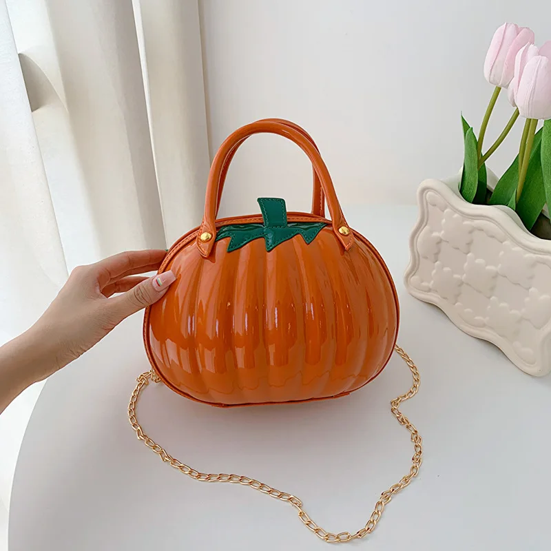 

2025 Soft Fashion Women Bag Halloween Pumpkin Print Shoulder Bag Cute Crossbody Bags Trendy Small Purse for Ladies Handbags