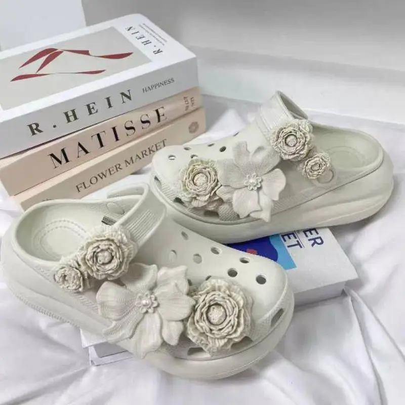 

Soft Flower Petals Shoes Accessories DIY Detachable Shoe Buckle PVC Shoe Charms Decoration For Slipper Sandal Girl Women Gifts
