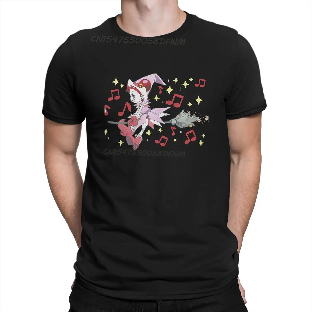 Men T-Shirts Pretty Witchy Doremity Novelty Tee Shirt Men T Shirts Ojamajo Doremi Harukaze Anime Male Summer Tops Men Clothing