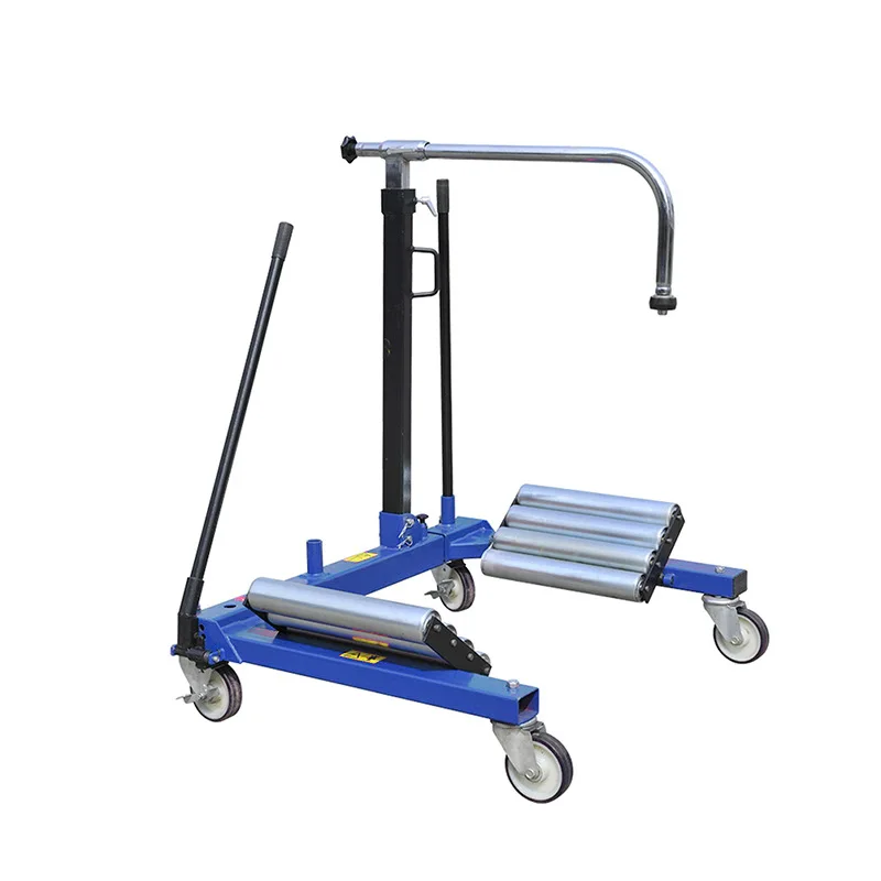 

Dual Wheel Dolly Removable Tire Large Transporter Truck Tire Repair Rack Hydraulic Truck Tire Transporter