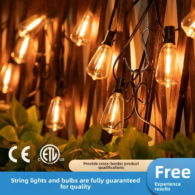 

Новая световая гирлянда St38, трансграничная специальная внешняя стена, сад, двор, водонепроницаемое атмосферное украшение, светодиодное ретро