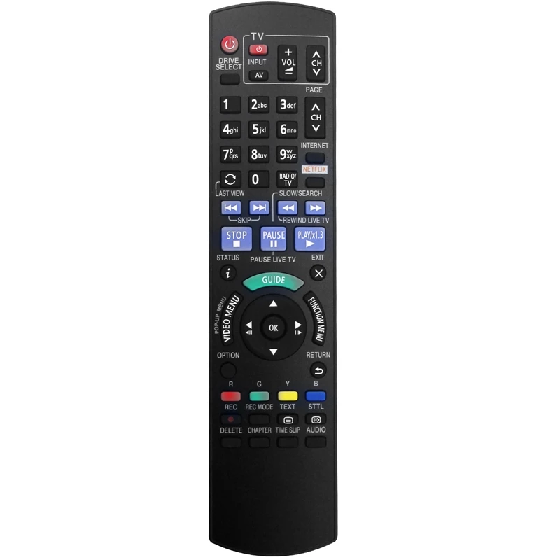 Vervang N2qayb001043 Afstandsbediening Voor Panasonic Blu-Ray-Speler DMR-PWT550 Dmrpwt550 Duurzaam Eenvoudig Te Installeren Eenvoudig Te Gebruiken