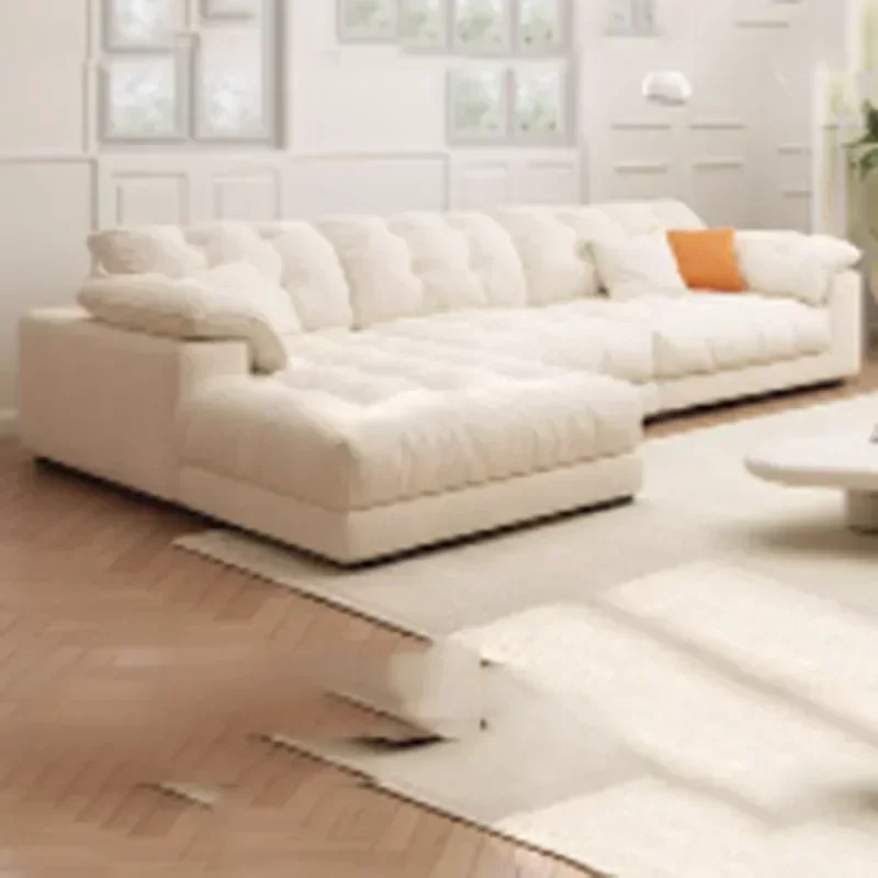 

Gray European Living Room Sofas Luxury Minimalist Daybed Sleeper Lounges Sofas Double Lazy Armchair Canape Salon Home Furniture