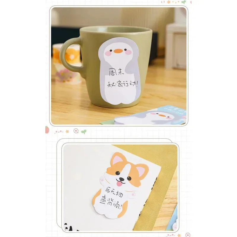 خارج المخزون - صور 6 قطع الحيوان الأرنب الدب الكلب ملاحظات لاصقة مذكرة الوسادة ورقة اللوازم المدرسية ملصقات القرطاسية