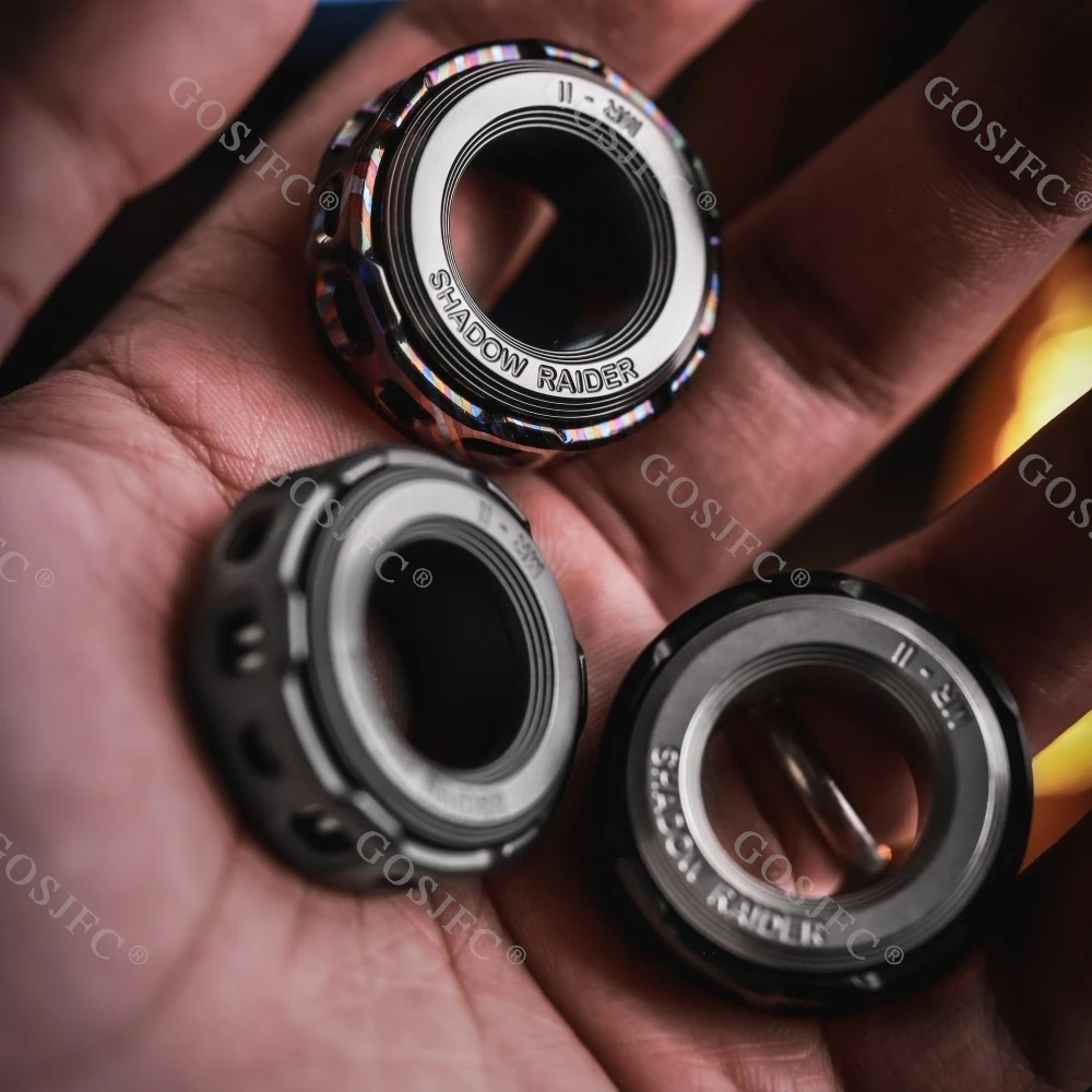Acedc حلقة ميكانيكية 2 Shadow Raider Titanium Ring Spinner Fidget Toys للبالغين لعبة تخفيف التوتر