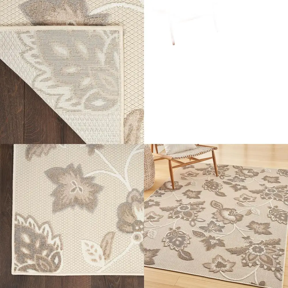 

Бежевый коврик Aloha 5'3 x 7'5 — низкое обслуживание, без линяния, подходит для спальни, гостиной, столовой, кухни (5 x 8 дюймов)