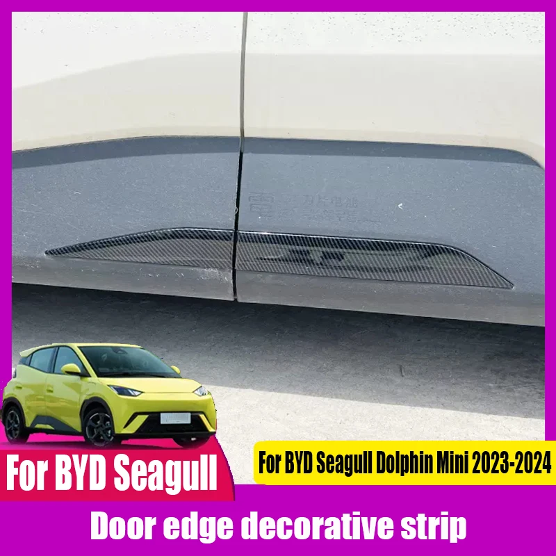 For BYD Seagull Dolphin Mini 2023 2024 ABS Car body decorative strip door edge strip exterior decoration modification protection