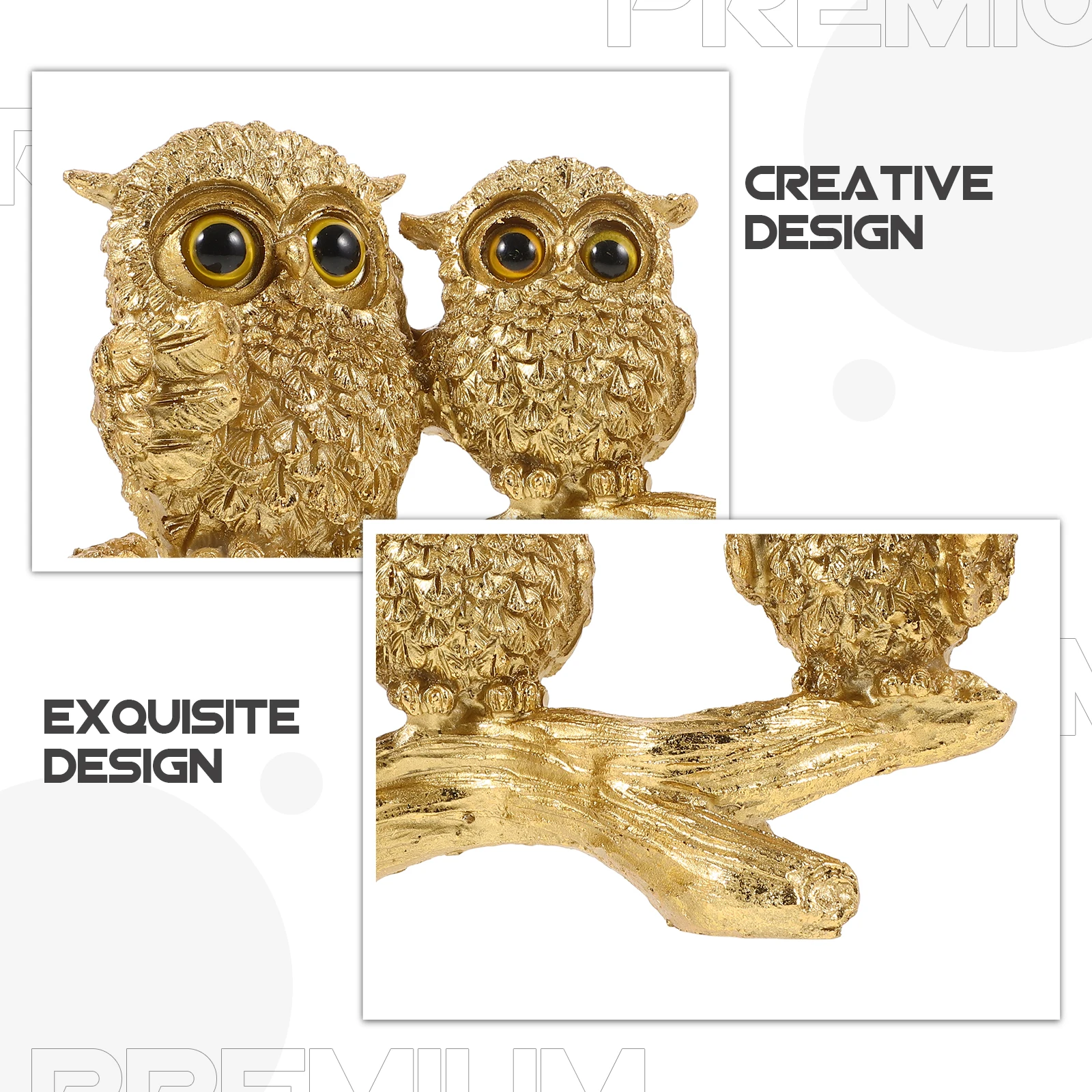 

Owl Crafts Decor Resin Statue Desktop Adornment Office Ornaments Novelty Gift Idea Desktop Owl Sculpture Figurine Sculpture