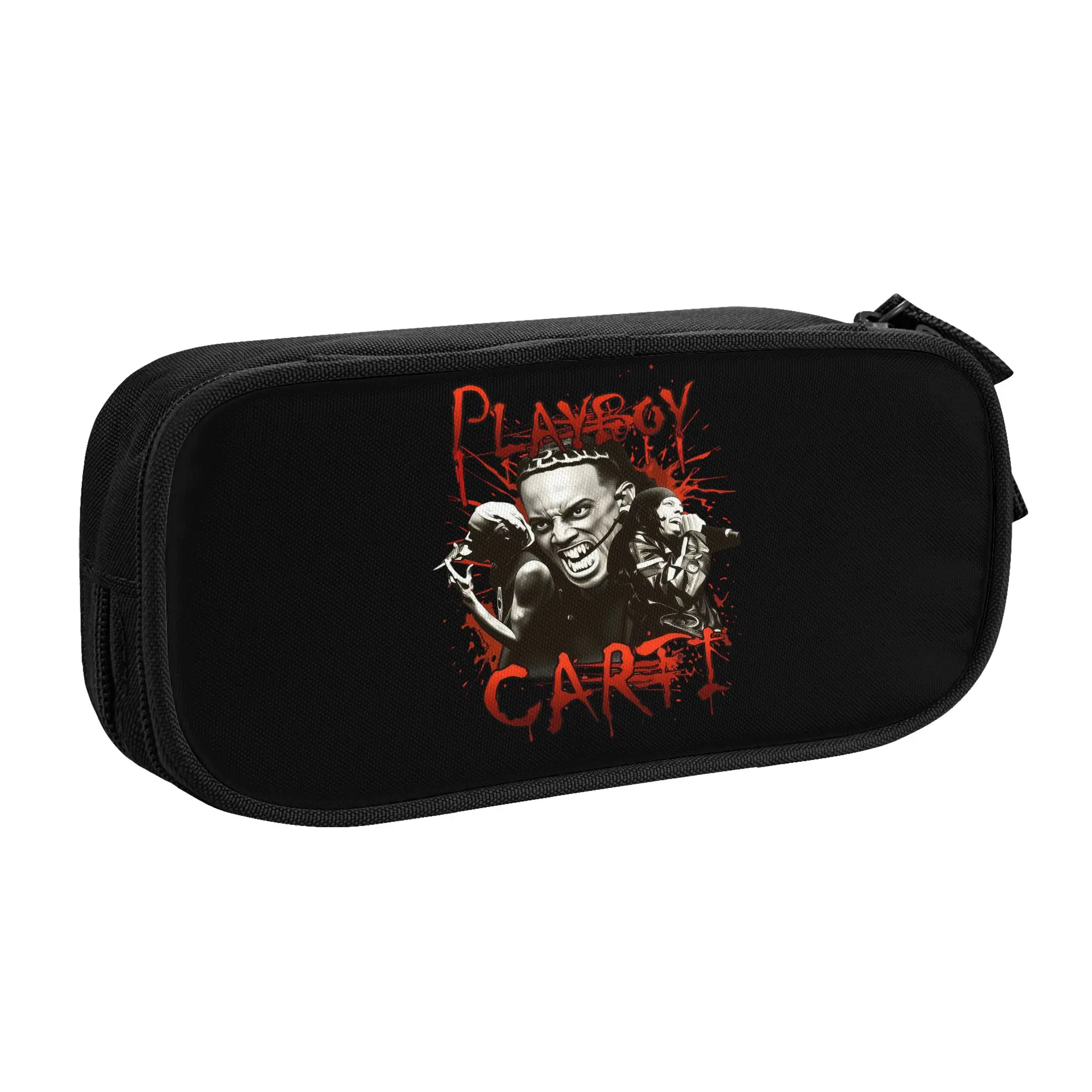 Rapper Singer Hip Hop Playboi Carti  Kawaii Pencil Case Girl Boy Large Capacity  Pencil Pouch School Supplies