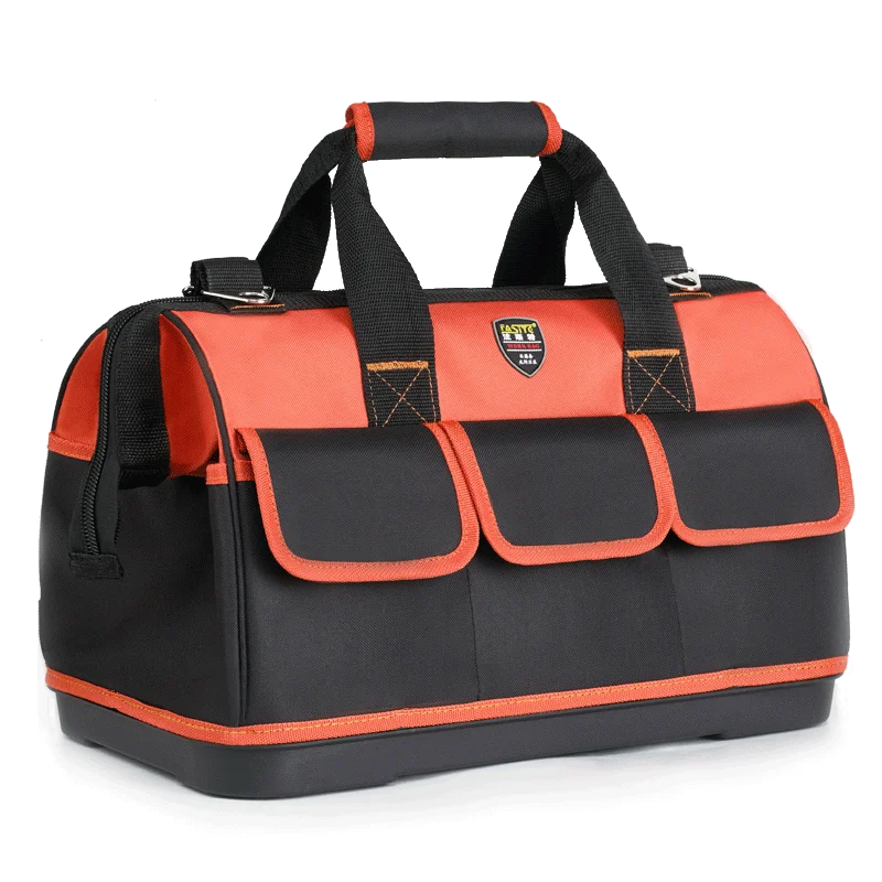 

Многофункциональная сумка-портфель из плотной водонепроницаемой ткани с резиновым дном, усиленная, для инструментов, для электрика, для столяра, на плечо или через плечо