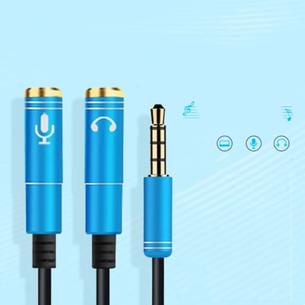 3.5mm TRRS to Dual 3.5mm Female Y Splitter Cable for Connecting Two Headphones or Speakers to Single Audio Output
