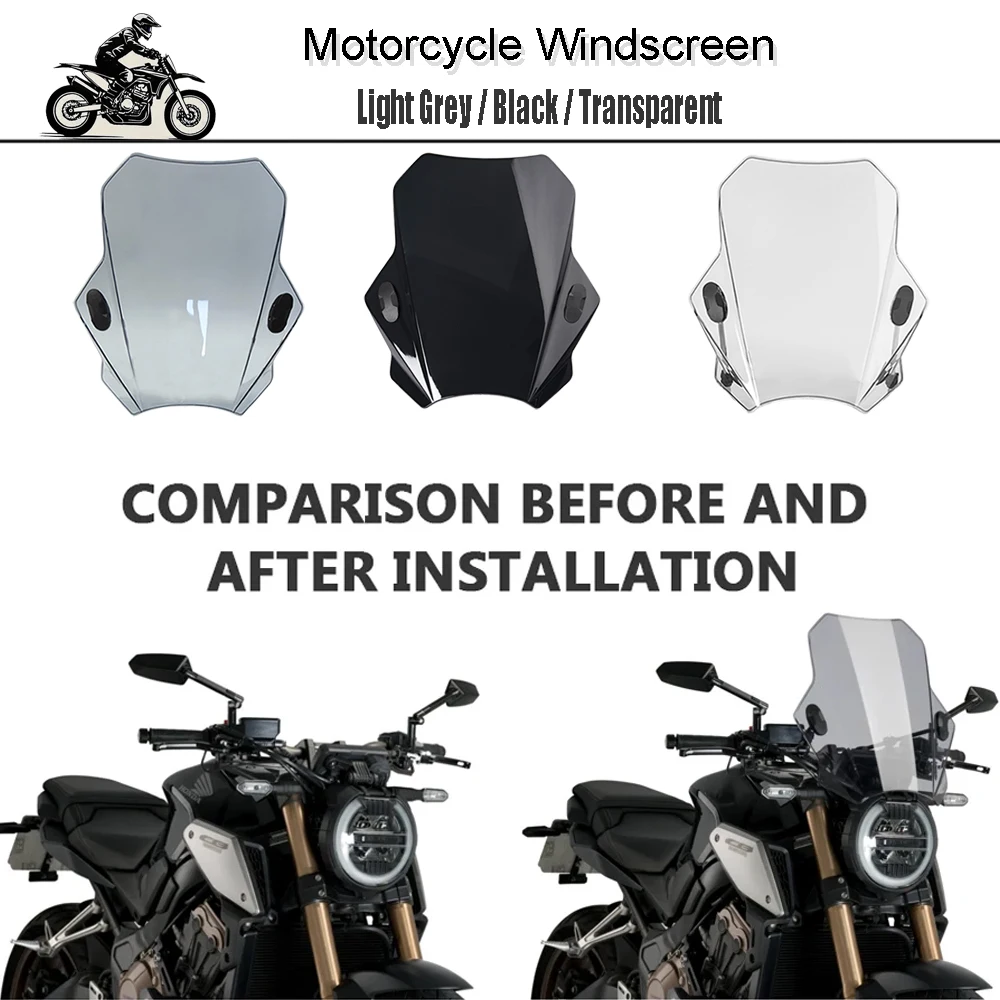 

Motorcycle Windshield Lense of Smoke Deflector for CB650R NEO SPORTS CAFE CB900F HORNET CBF500 CBF600