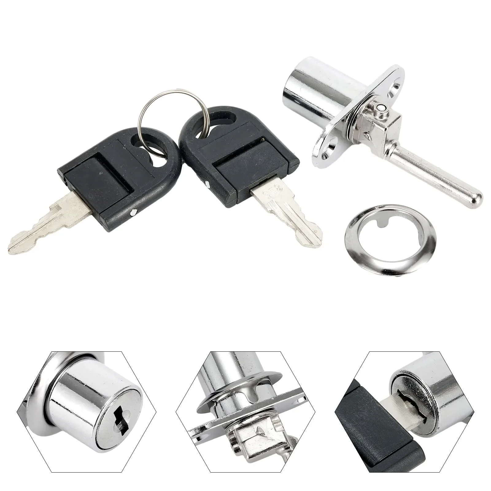 16/19mm Cabinet Lock Zinc Furniture Desk Draw Pedestal Lock Office Home Filing Cabinet Lock 2 Keys Anti Theft Part Zinc Alloy