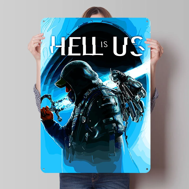 Hell Is Us Spiel-Kunstdruck Poster Maßgefertigte Retro-Wandkunst Vintage Metallschilder zur Dekoration Wohnungsdekoration Hausdekoration