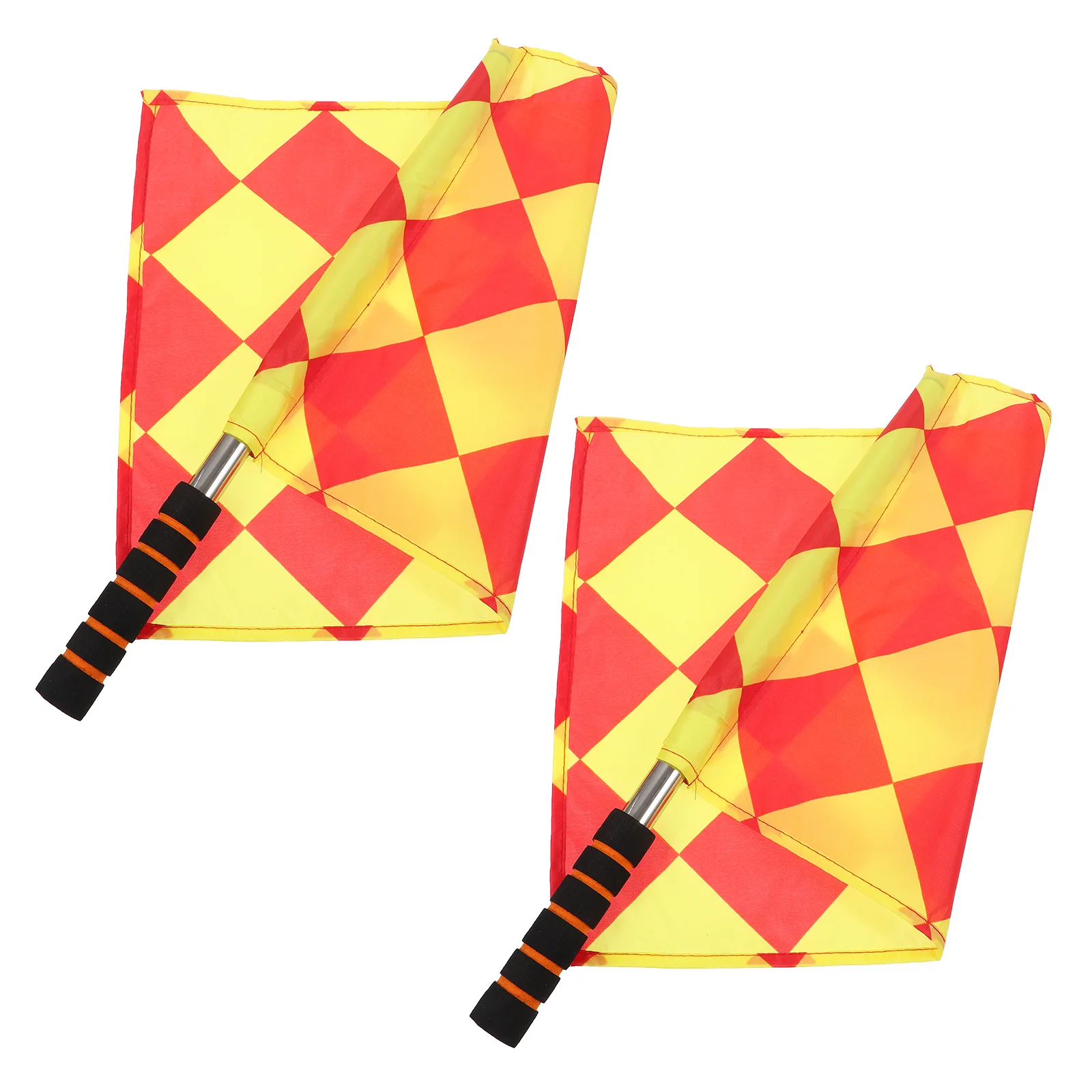 

2 Pcs Shirt Football Referee Flag Equipment Patrol Polyester Equipments Flags Signal