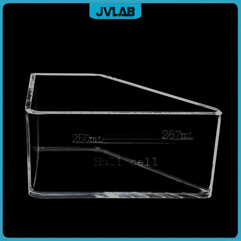 Hull Cell Plating Testing Equipment Plexiglass Subordinate Harrington Groove 267ml Double Scale Line Hough Groove Sub Tank