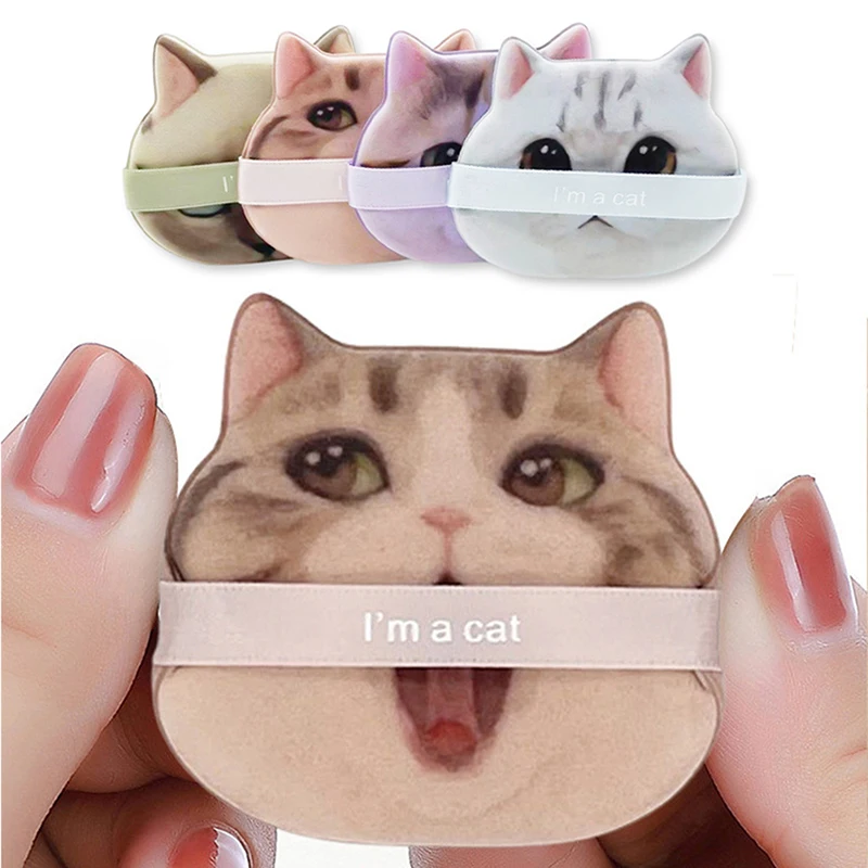 

Cute Cat Makeup Puff Foundation Cosmetics Puff Smooth Powder Concealer Beauty Dry And Wet Dual-Use Powder Puff Makeup Tool Gift