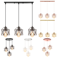 Vintage Pendant Lamps Iron Ceiling Chandelier Lighting Restaurant Industrial Indoor Wrought Metal Modern Hanging Retro Lights