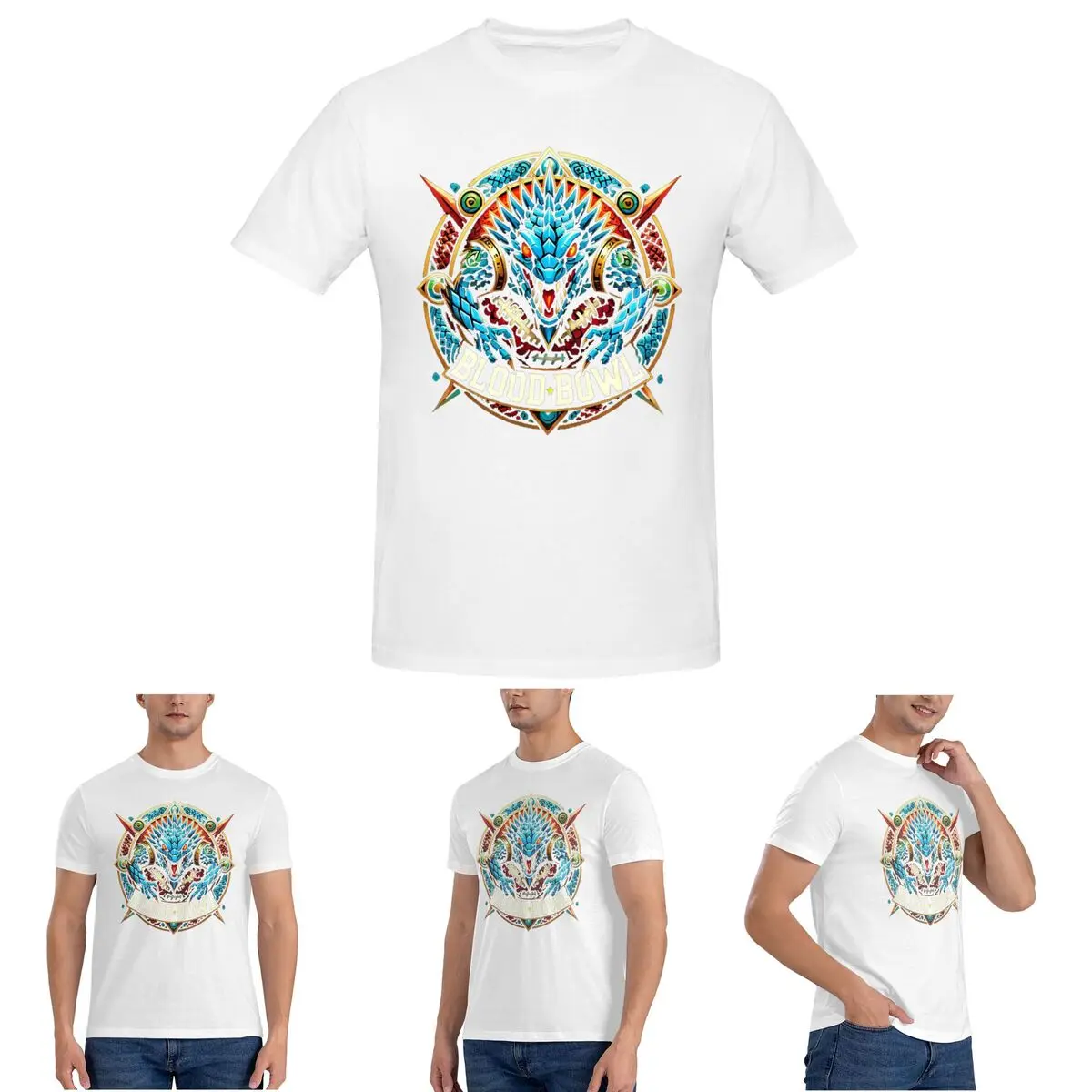 

Lagrt Blood Bowl T-Shirt for Men Cotton Plus Size T Shirts Men's Short Sleeve O-Neck Summer Clothes Tops S-6XL