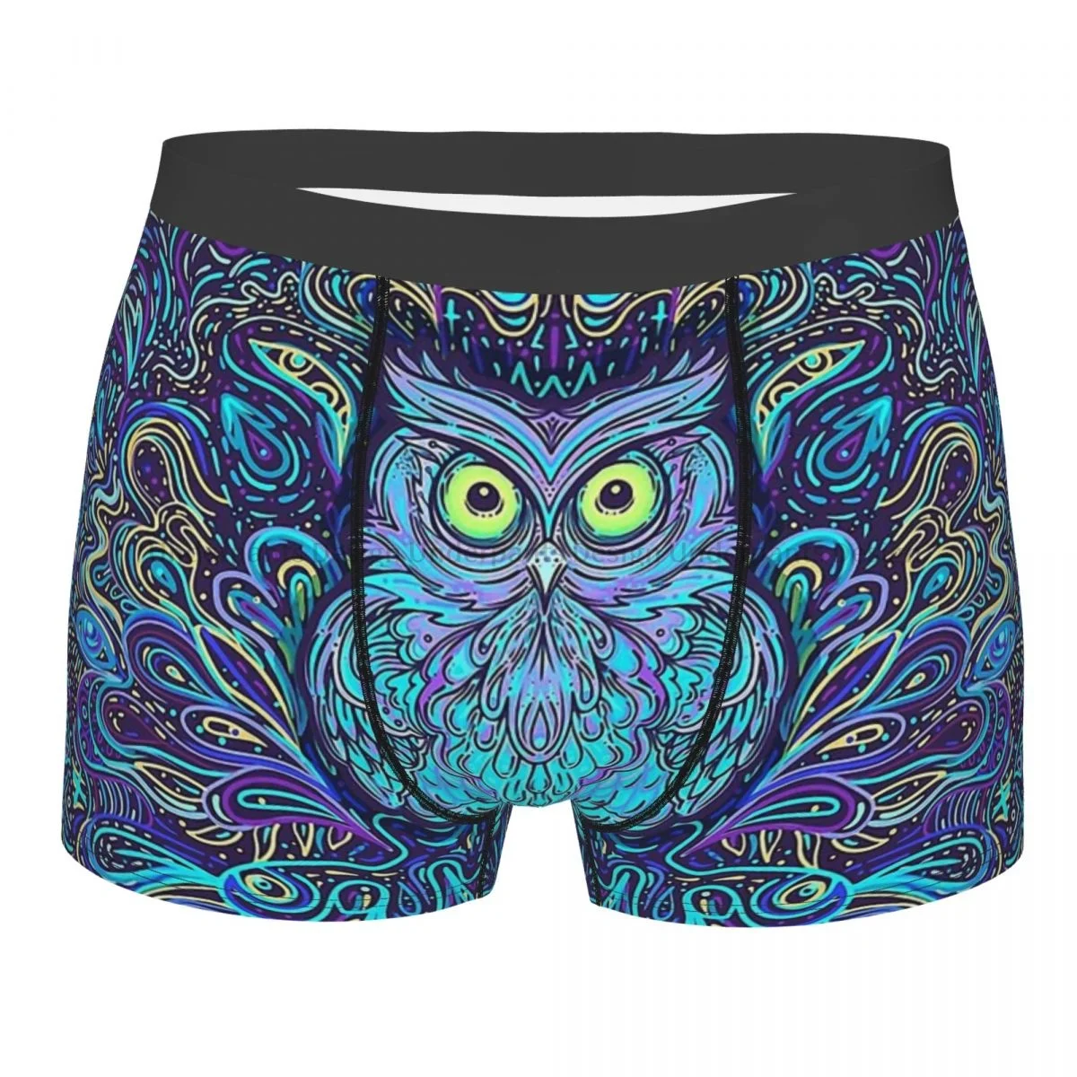 Bohemian Mystical Night Owl Underpants Breathbale Panties Men's Underwear Comfortable Shorts Boxer Briefs