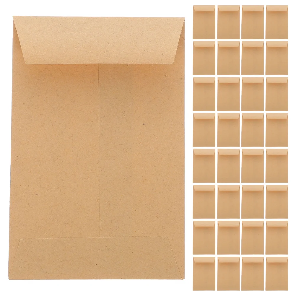 50 PCS Seed Envelope Small Items Storage Packets Wedding Invitation Kraft Paper Envelopes Self Adhesive Sealing