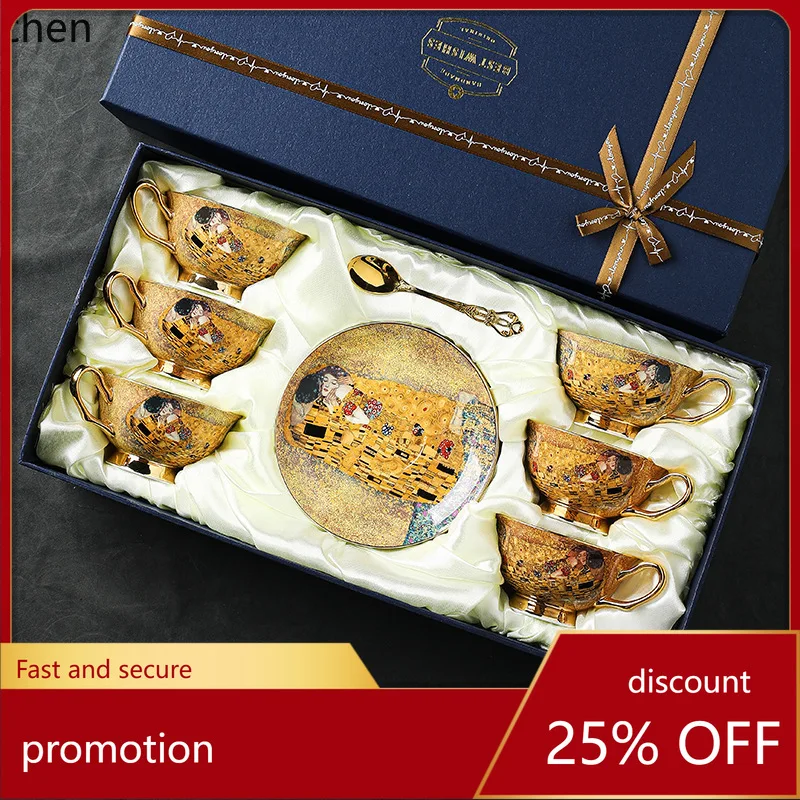 

HXL Coffee Cup and Saucer Bone Porcelain Ceramic Cup Tea Set Tea Cup