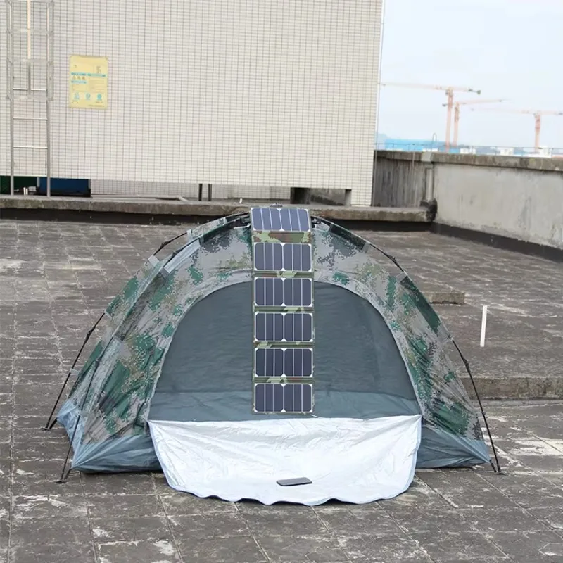 Mini 40W Monocrystalline Silicon Semi-Foldable Solar Panel for Outdoor Activities Powering Laptop Phone Power Banks