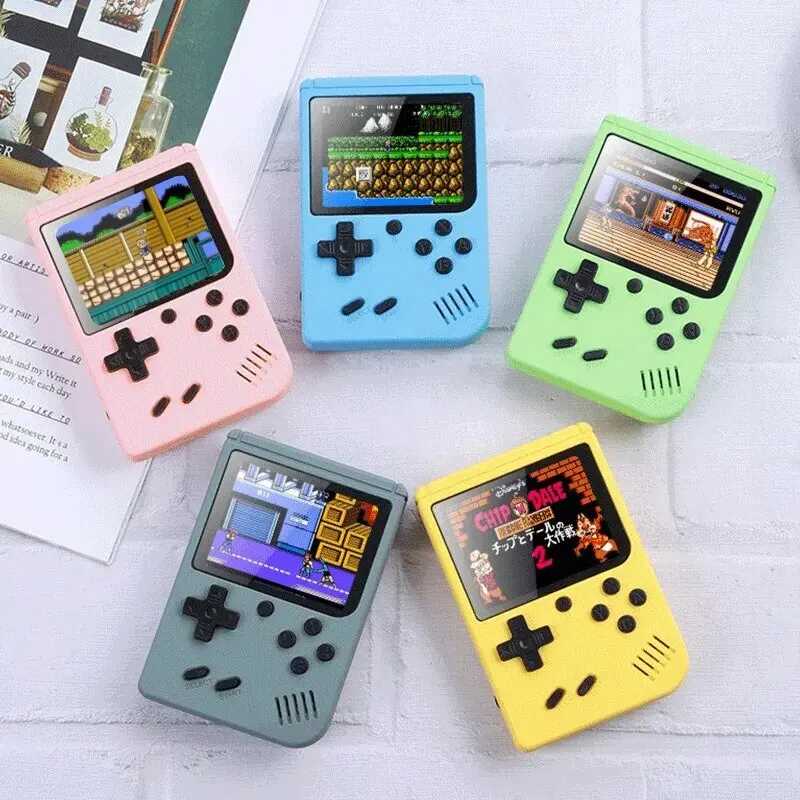 Mini consola de videojuegos portátil Retro para niños, reproductor de juegos de 8 bits, pantalla LCD a Color de 2,8 pulgadas, 400 Juegos integrados,