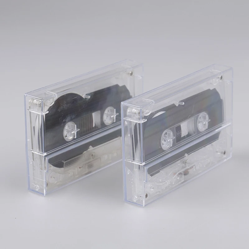 1PC Empty 30/45/60/90 Minutes Standard Cassette Color Blank Tape Player  Audio Tape Clear Storage Box For Speech Music Recording