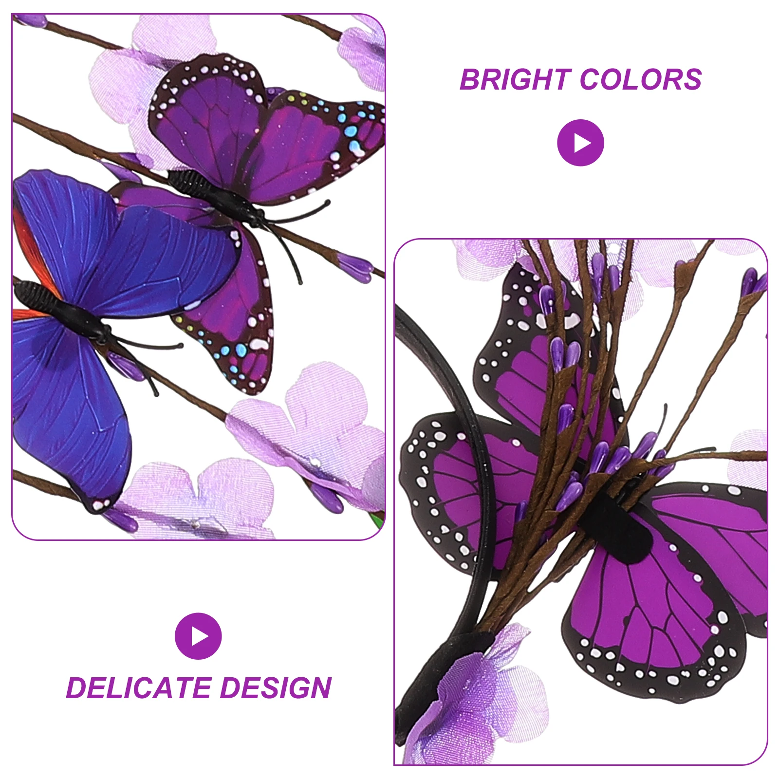 

Rainbow Headband Butterfly Decorative Hair Hoop For Women Party Festival Cosplay Costume Accessory Creative Hair