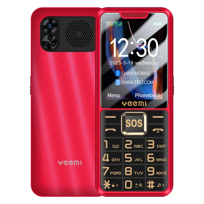 YEEMI K3 4G Długotrwała bateria Funkcja Telefon 2,6 cala Podwójna klawiatura SlM 2500 mAh Telefon Rosja Klawiatura dla osób starszych SOS — zdjęcie produktu 9