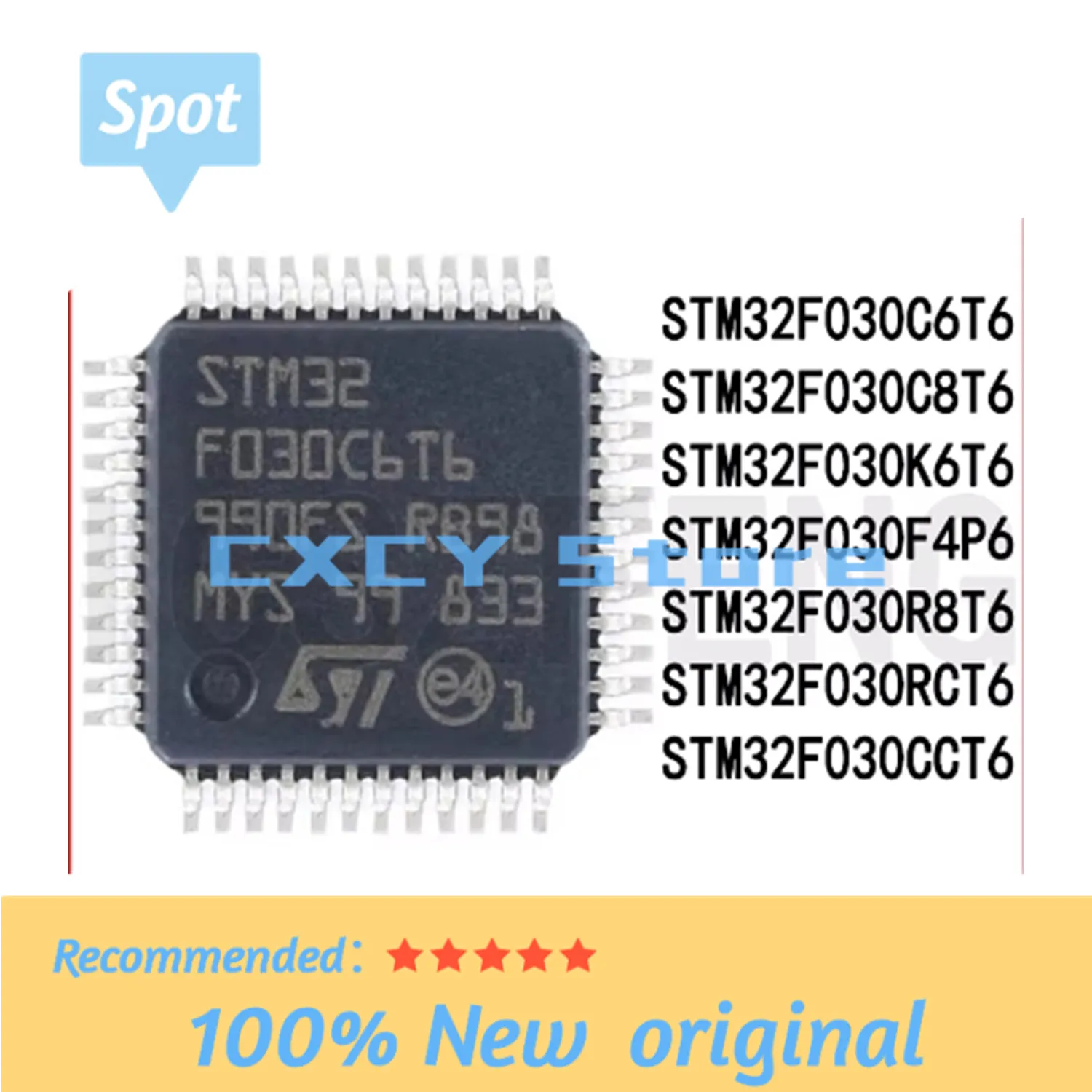 5Pcs/lot STM32F030C6T6 STM32F030C8T6 QFP48 STM32F030K6T6 QFP32 STM32F030F4P6 STM32F030R8T6 QFP64 STM32F030RCT6 STM32F030CCT6