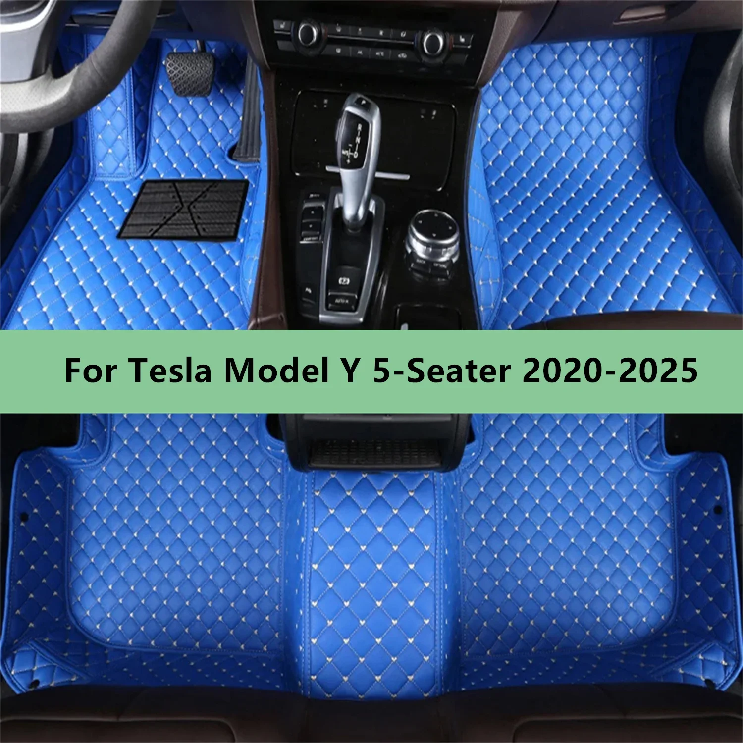 

Custom Car Floor Mats For Tesla Model Y 5-Seater 2020-2025 Car Floor Mats For Men Women Car Accessories