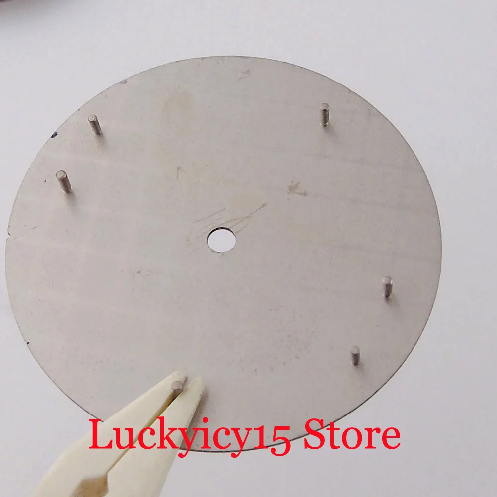 Accessory Replace 31mm Sterile Black Brown Watch Dial With Printing orange nails Hand Luminous Fit NH35A NH36 SKX ETA2824 PT5000