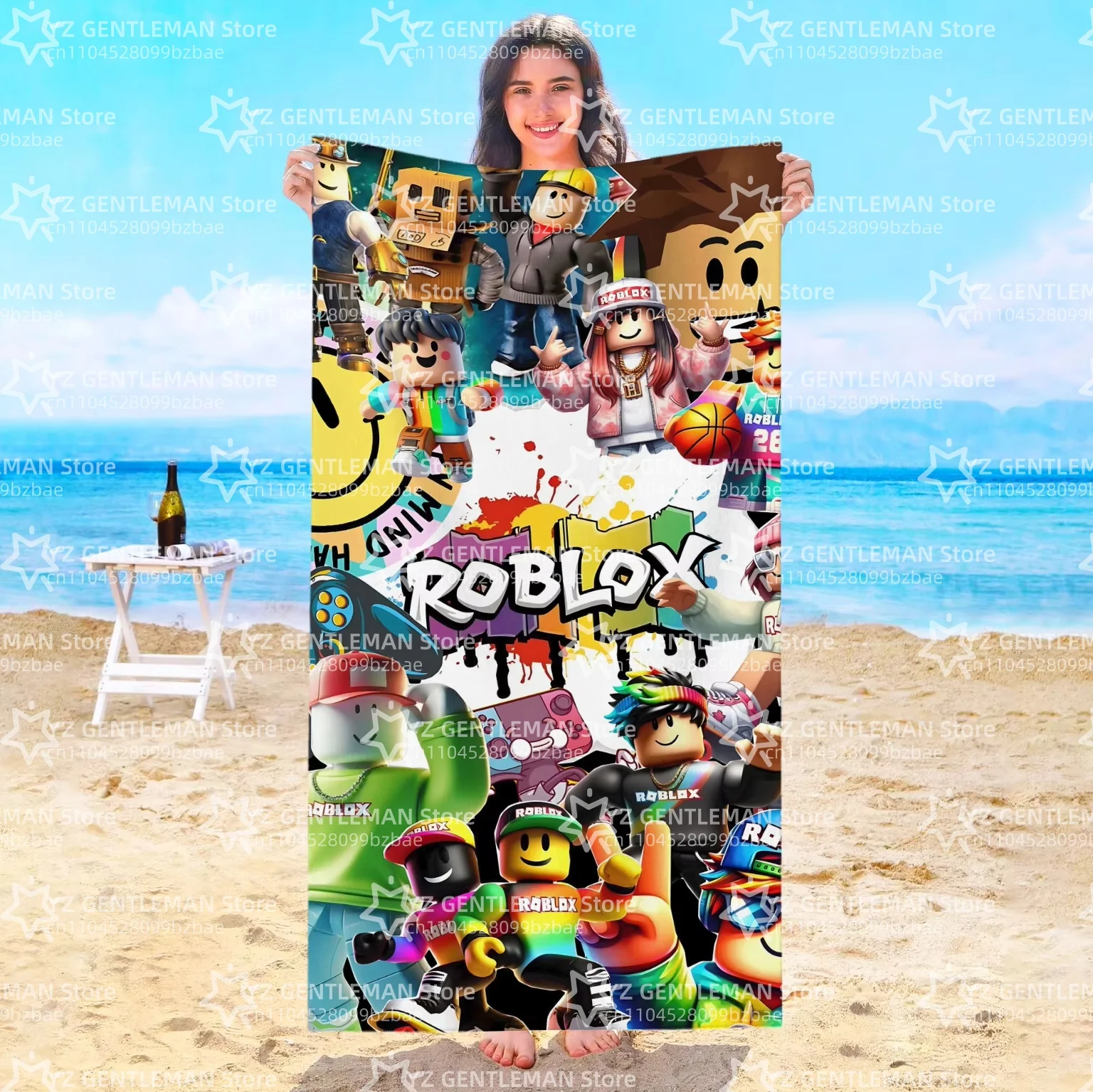

Roblox Beach Towel Travel Hotel Towels Bathroom Swimming Pool Playa Baby Spa For Home Sauna Bath Microfiber Quick Drying Gym