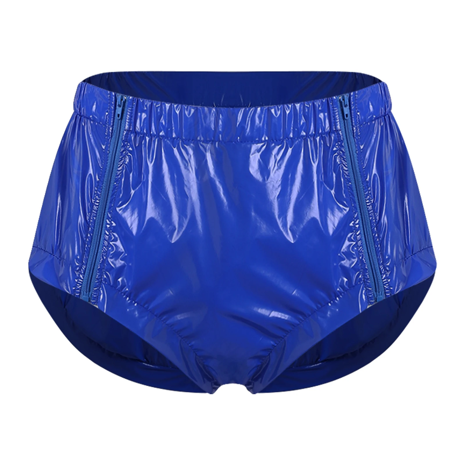 

Reusable Waterproof Briefs for Adult Unisex Leak Proof Diaper Cover with Both Side Zippers Tear Away Nursing Elderly Care Shorts