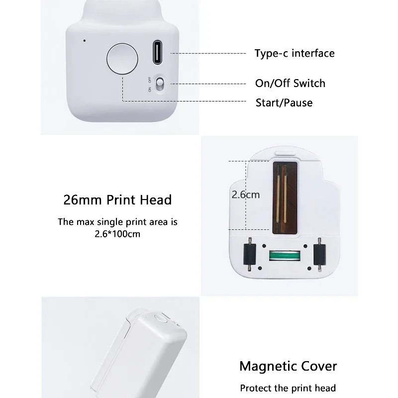 Portable printer Mini inkjet printer Carton logo Manufacturer logo design Handheld printer All surfaces Print