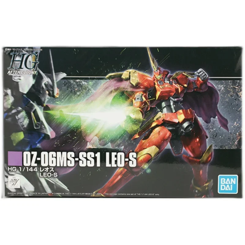 Bandai-figuras de acción de Gundam, modelo de ensamblaje de Anime, PB HG, 1/144 OZ-06MS-SS1, LEO-S