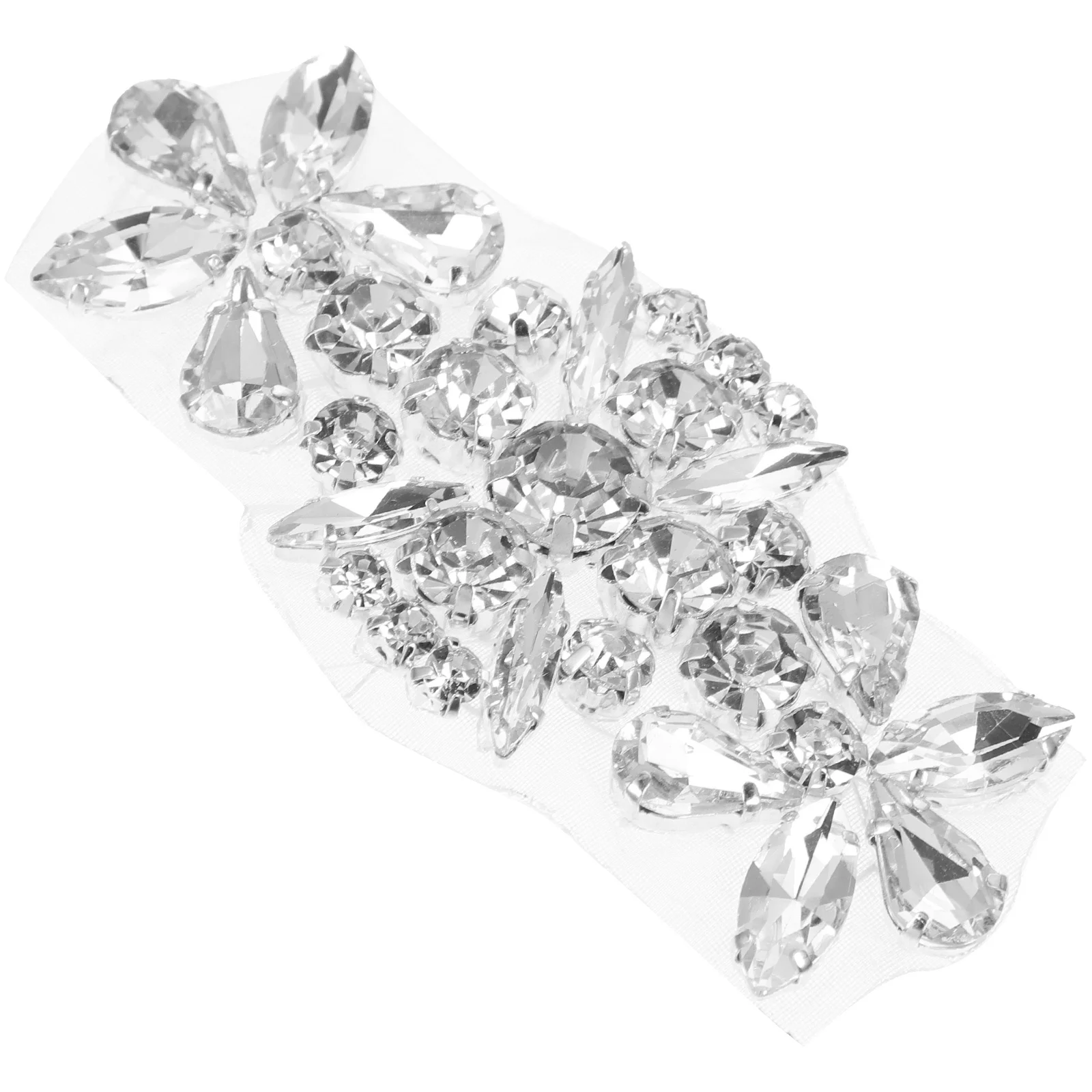 

Pearl Rhinestone Applique Iron On Patch For Bridal Dress Belt Sash Repair Diy Clothing Wedding Belt Rhinestone Patch