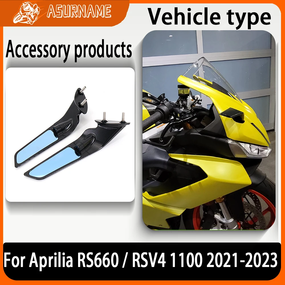 

For Aprilia RS660 / RSV4 1100 Mirrors Stealth Mirrors Sports Winglets Mirror Kits Adjustable Mirrors Motorcycle Wing Mirrors