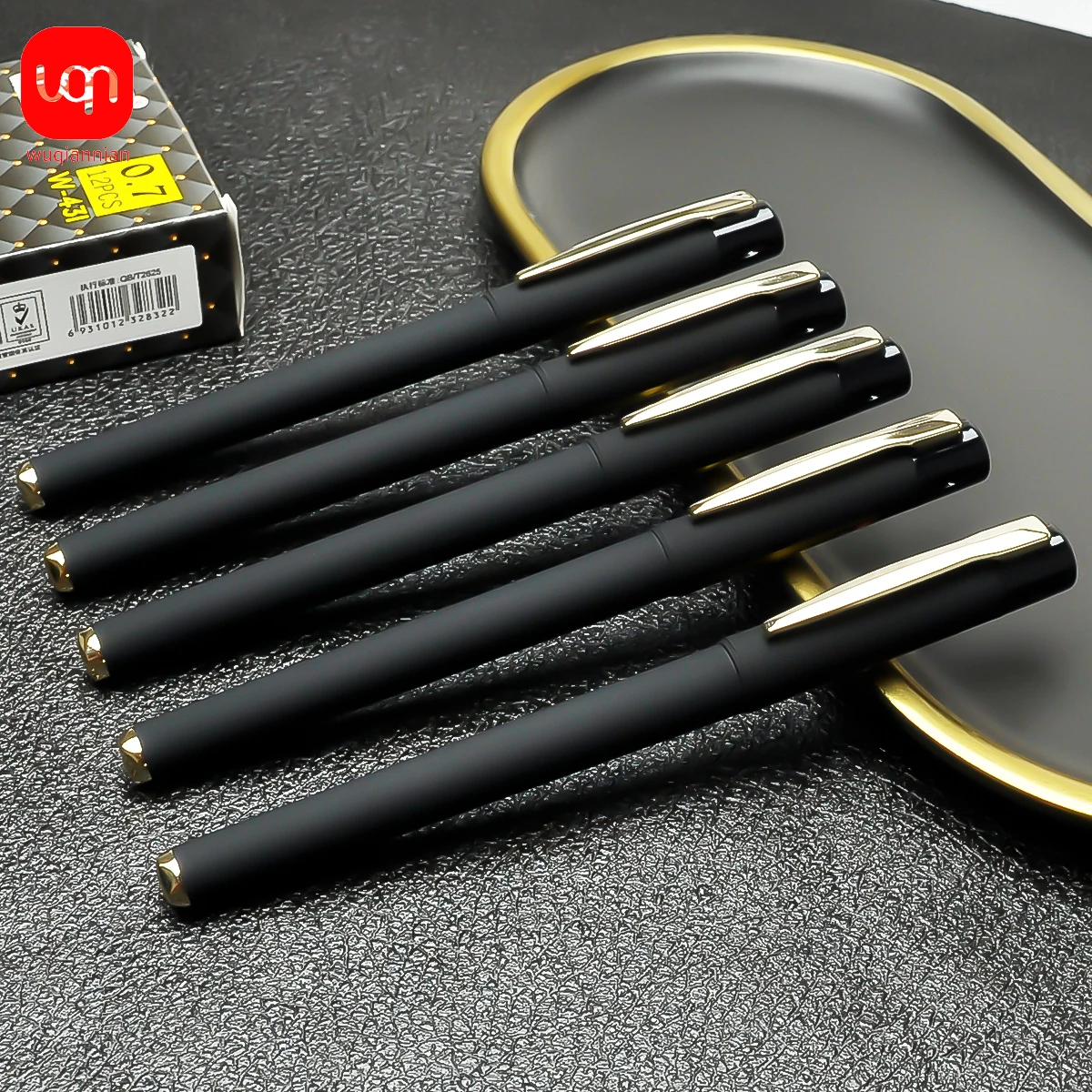 

Matte neutral pen, 0.7mm nib, metal clip design, high-end signature pen, hard calligraphy pen, thick touch, smooth writing3/6pcs