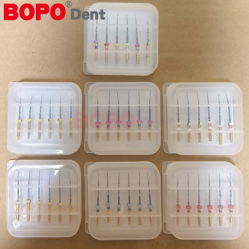 6pcs/Box Dental Heat Activated 04 06 Blue Files Endo Files Engine Use Rotary Files SX-F3 F4 F5 25/31mm For Root Canal Treatment