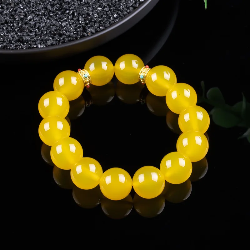 Jade amber yellow, simple and versatile, raw stone , plain ring, agate bracelet, jewelry